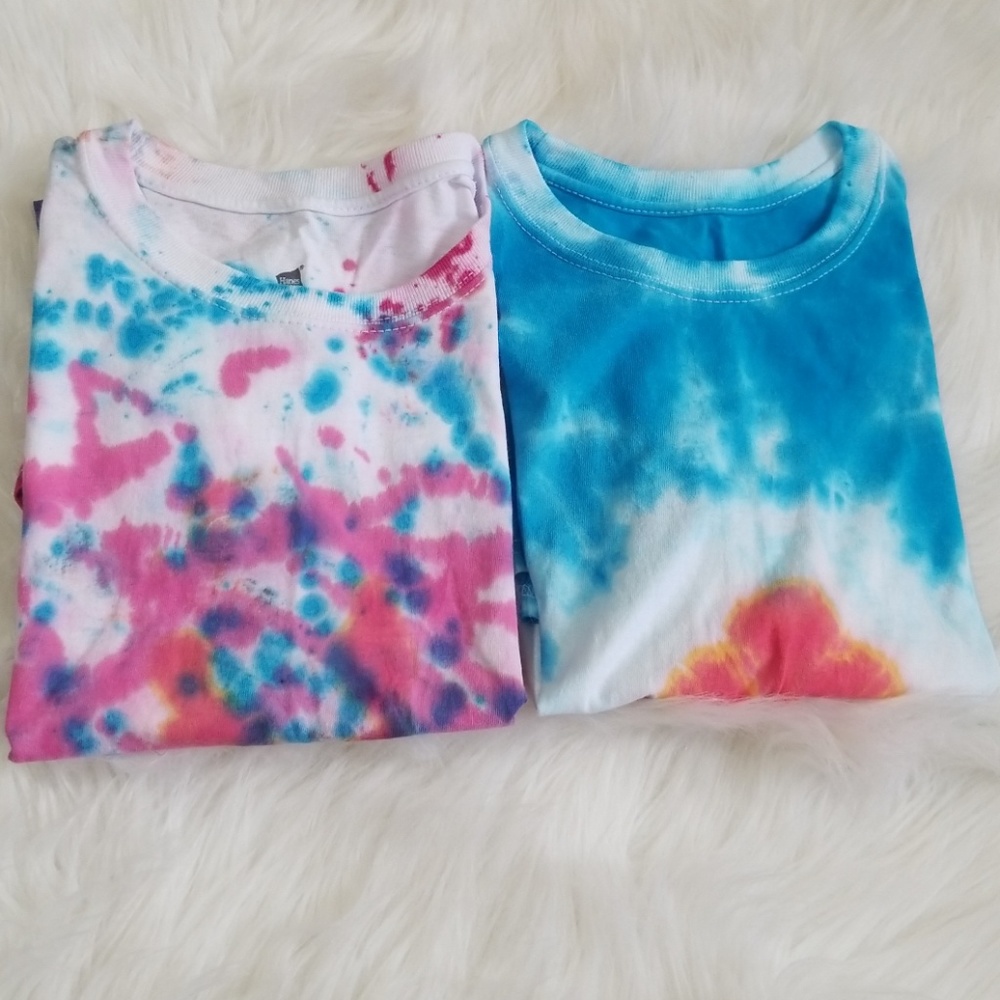 Bundle of two Tie Dye cotton shirts. Size S